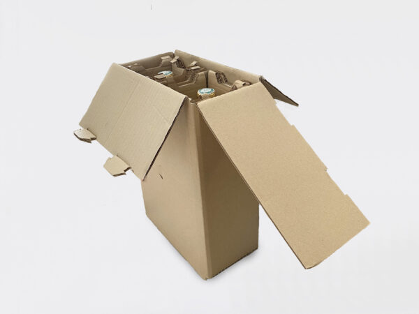 10 Caisses carton renforcées pour 2 bouteilles